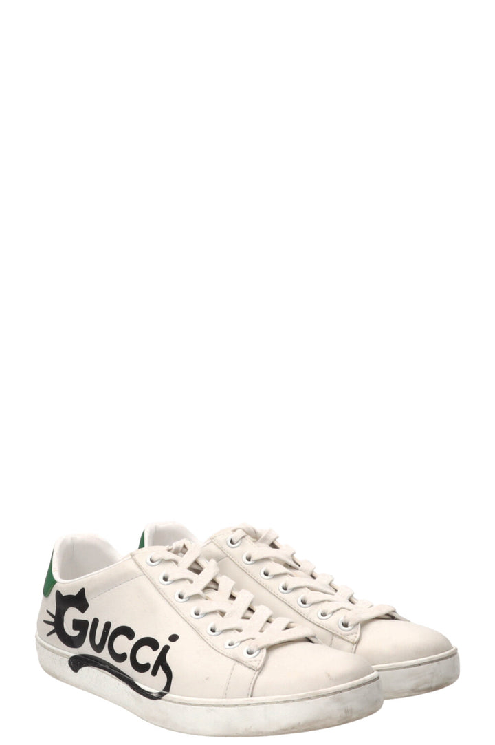 GUCCI Ace Kitten Logo Sneakers White