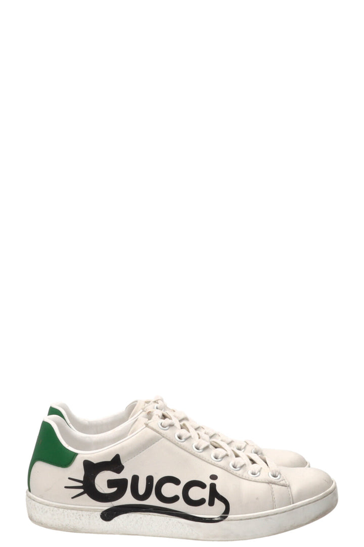 GUCCI Ace Kitten Logo Sneakers White
