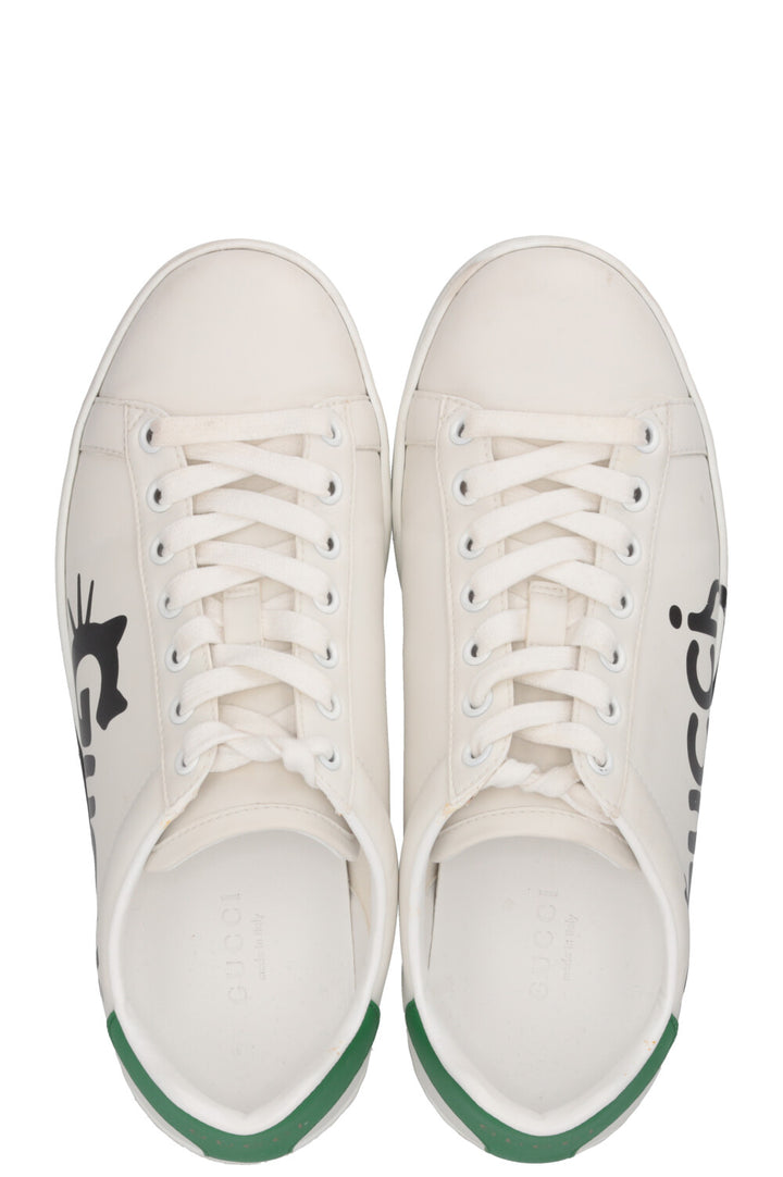 GUCCI Ace Kitten Logo Sneakers White