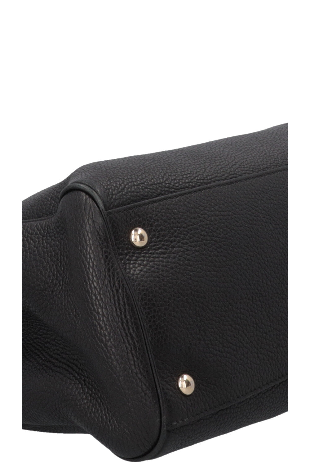 GUCCI Bamboo 2 Way Tote Medium Leather Black