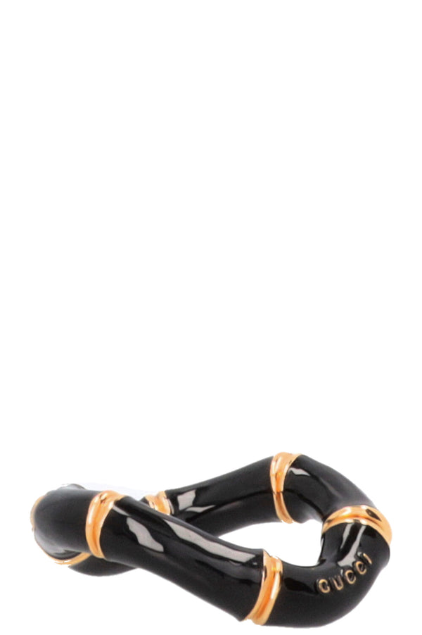 Bracelet manchette GUCCI Bamboo noir et or