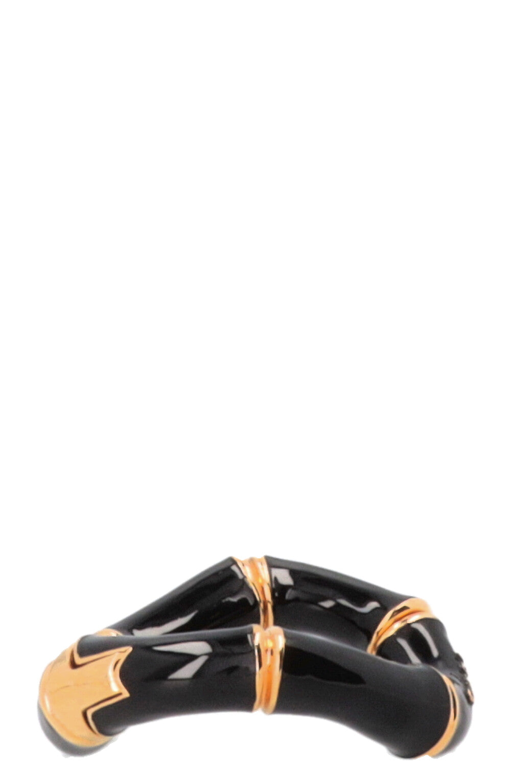 GUCCI Bamboo Cuff Bracelet Black Gold