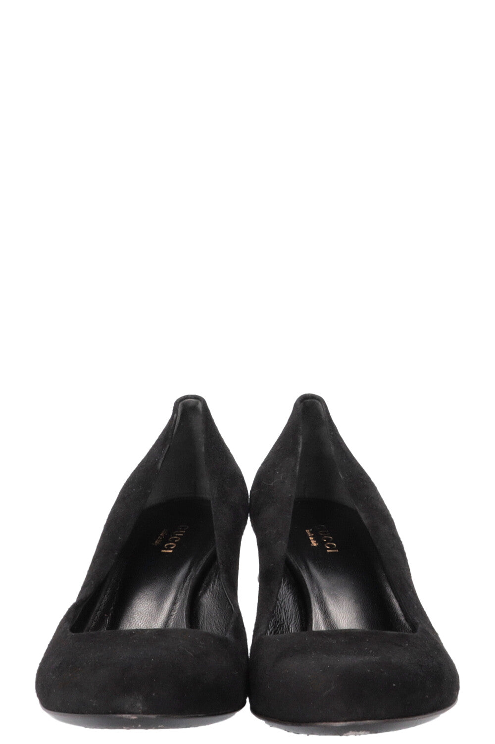 GUCCI Bamboo Pumps Suede Black