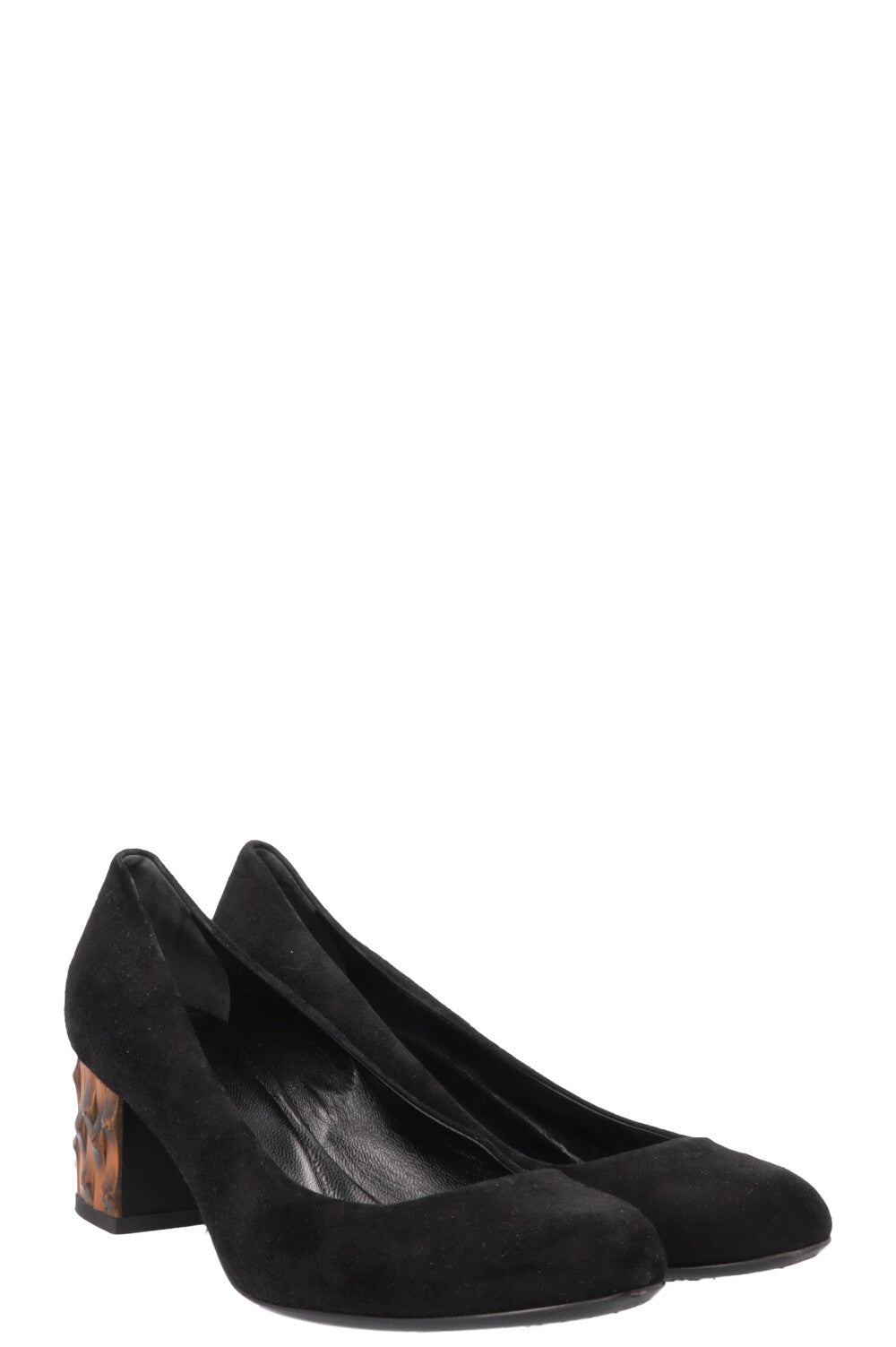 GUCCI Bamboo Pumps Suede Black