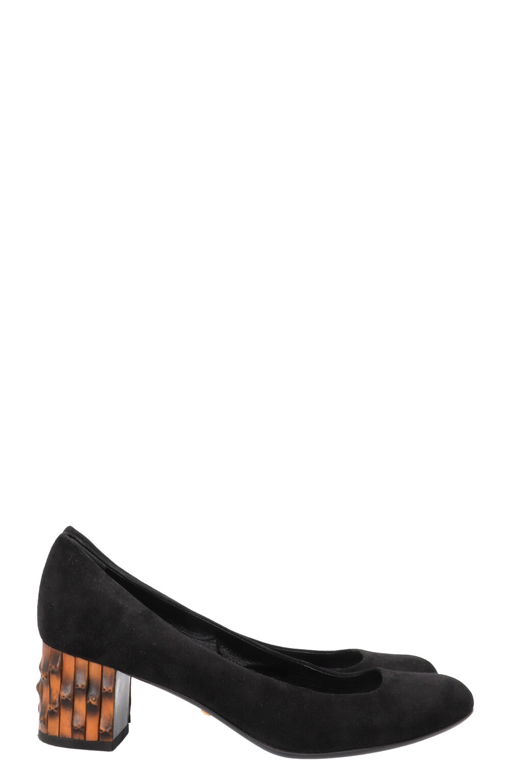 GUCCI Bamboo Pumps Suede Black