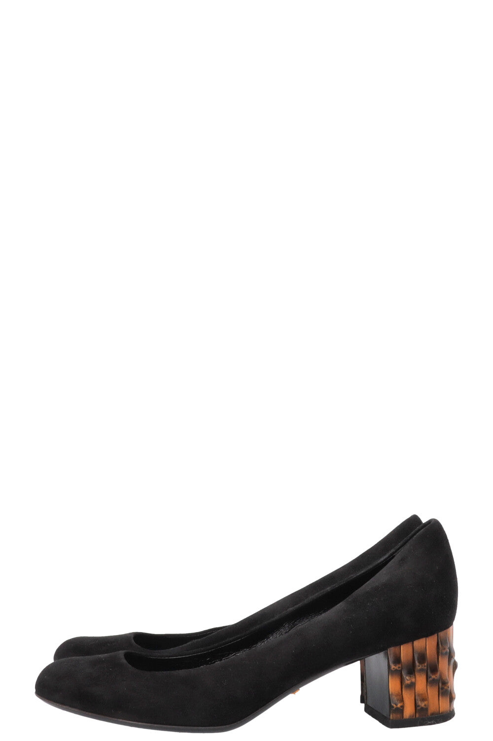 GUCCI Bamboo Pumps Suede Black