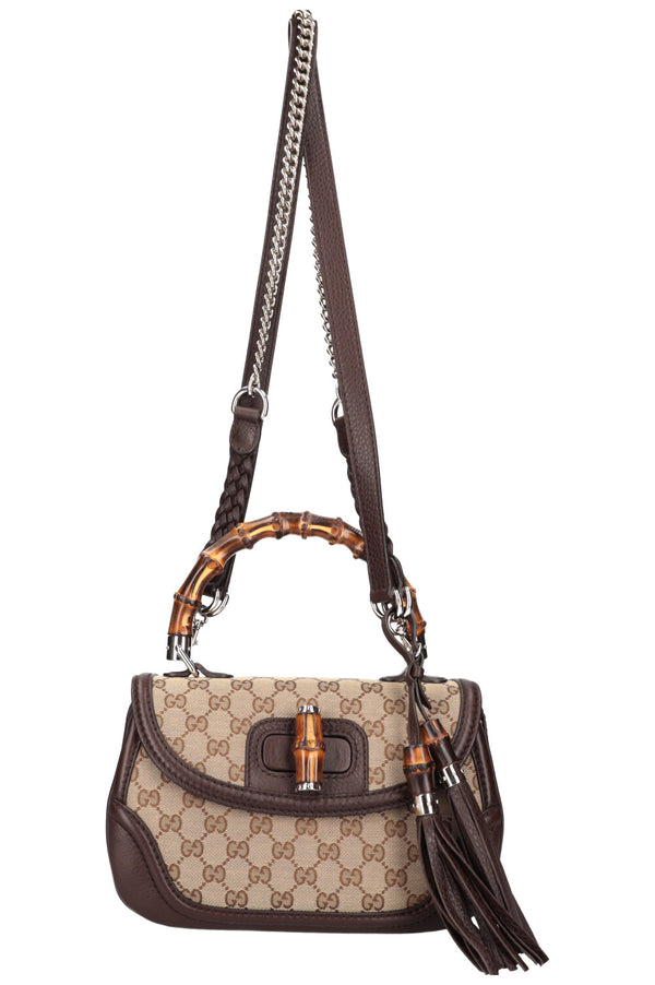 GUCCI Sac à poignée supérieure en bambou Toile 