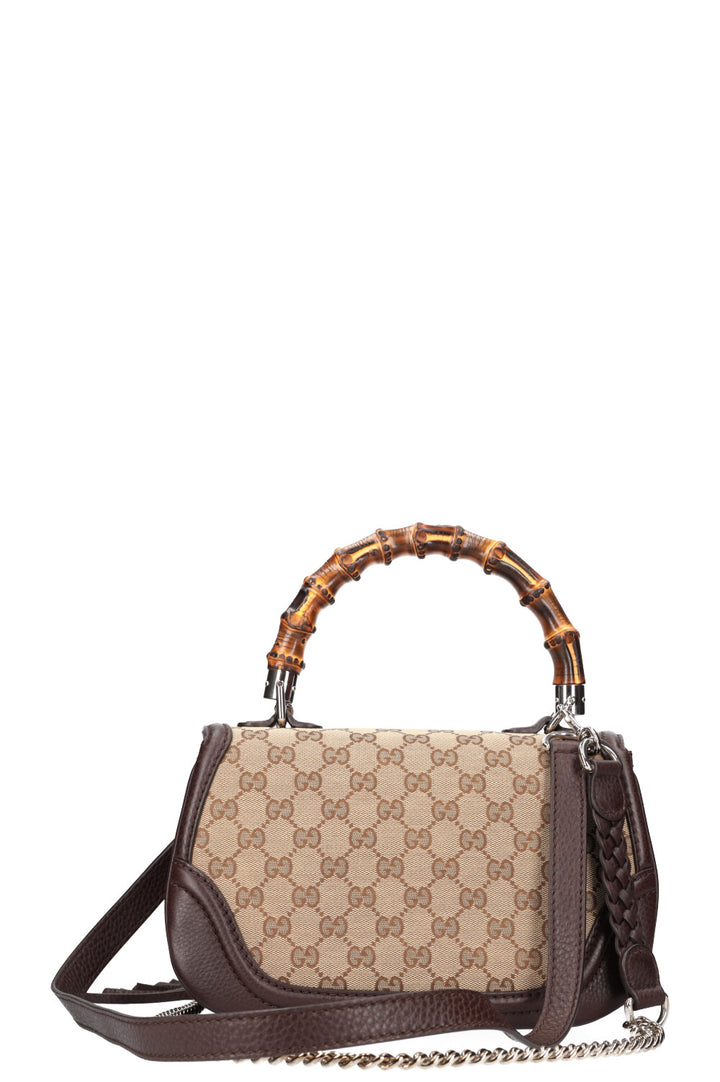 GUCCI Bamboo Top Handle Bag Canvas