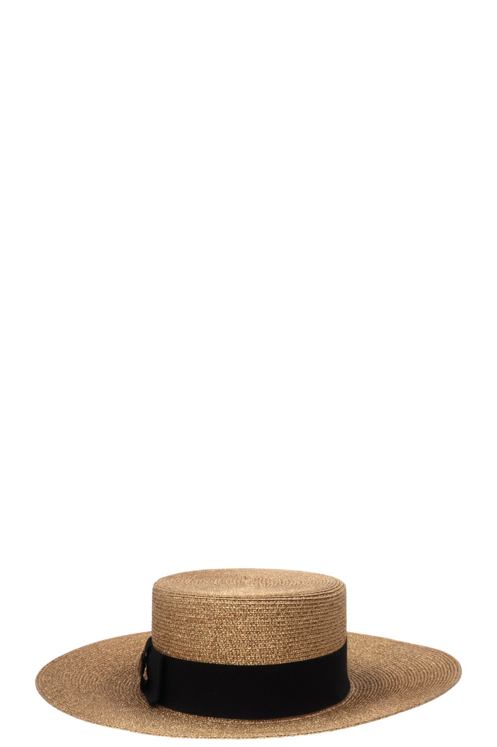 Chapeau GUCCI Bee en raphia doré