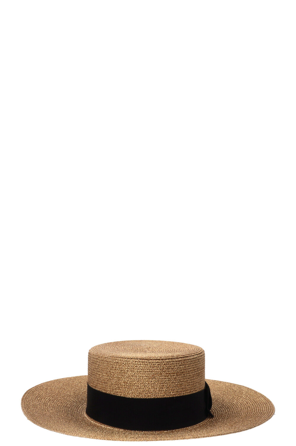 Chapeau GUCCI Bee en raphia doré