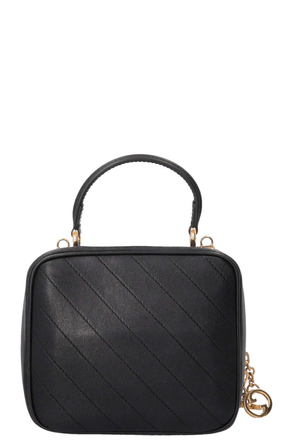 GUCCI Blondie Sac Porté Main G Entrelacés Cuir Noir