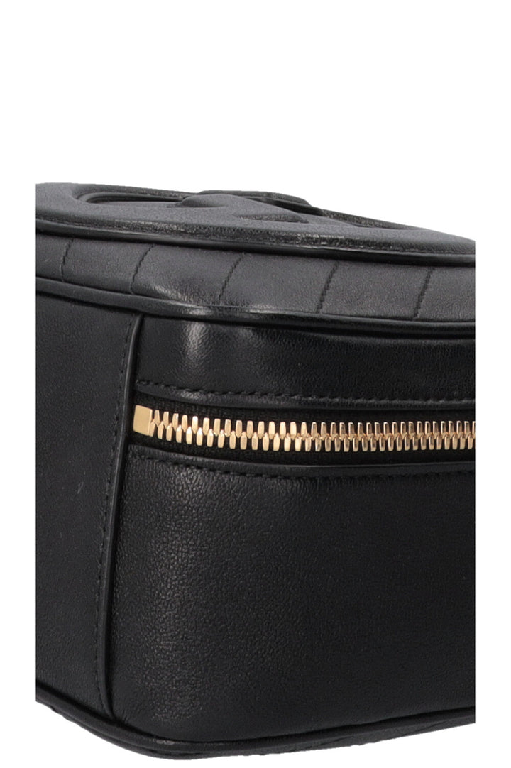 GUCCI Blondie Sac Porté Main G Entrelacés Cuir Noir