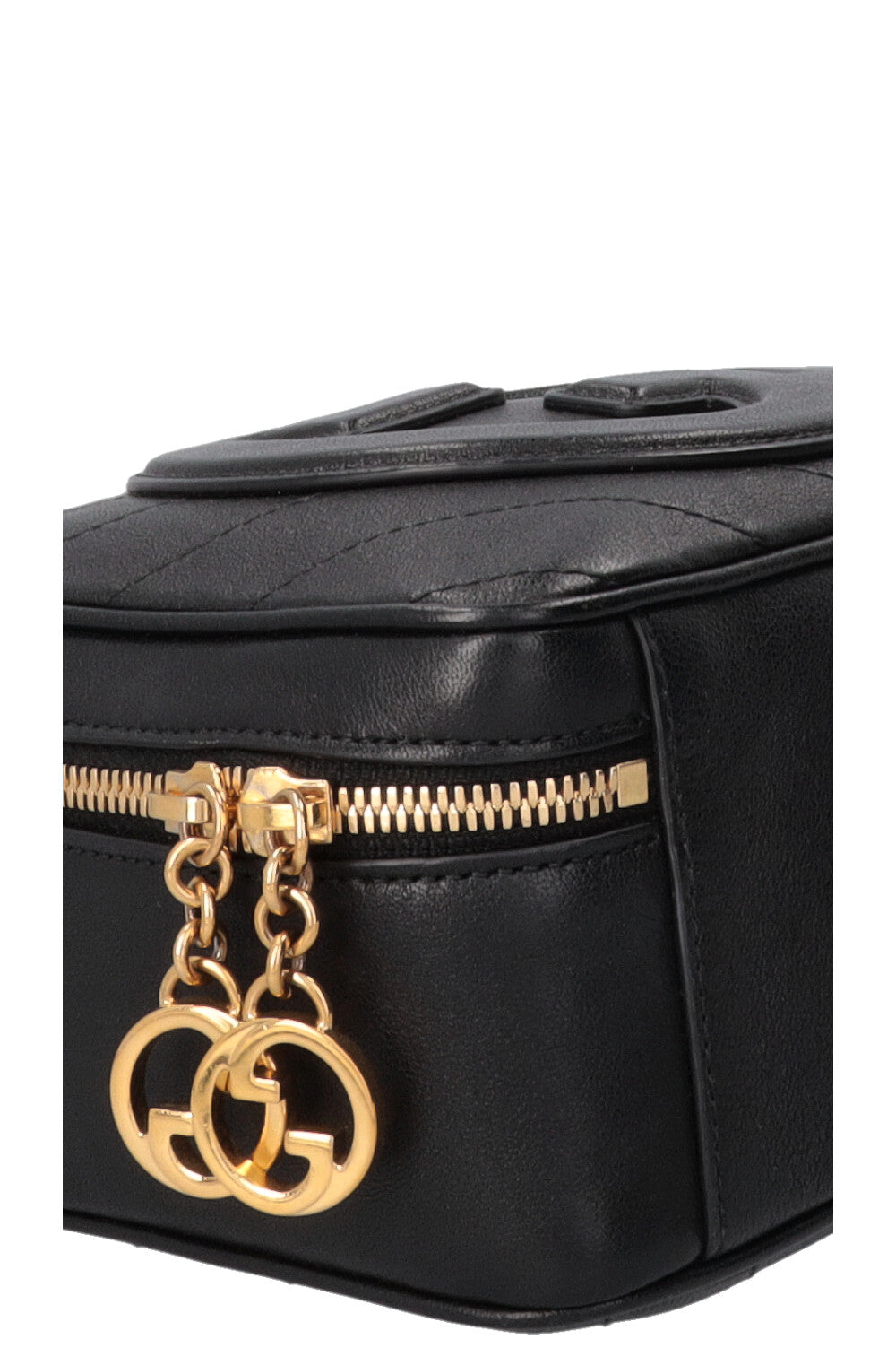 GUCCI Blondie Sac Porté Main G Entrelacés Cuir Noir