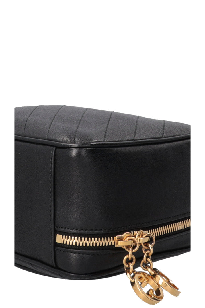GUCCI Blondie Sac Porté Main G Entrelacés Cuir Noir