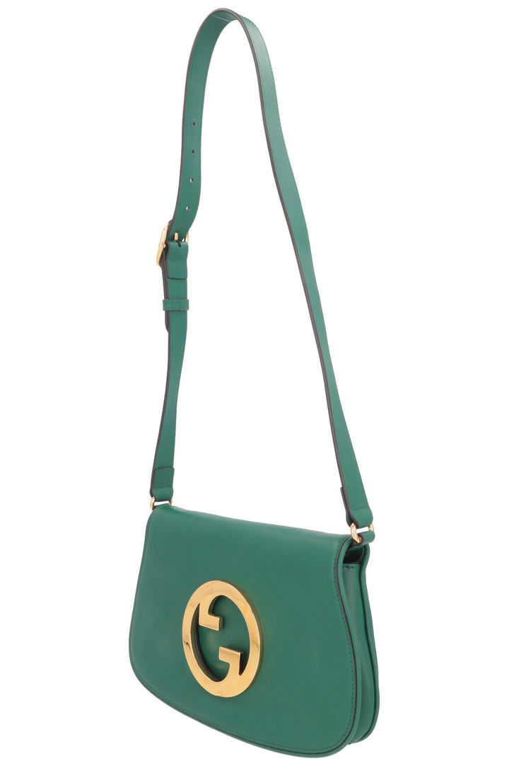 GUCCI Blondie Shoulder Bag Calfskin Green