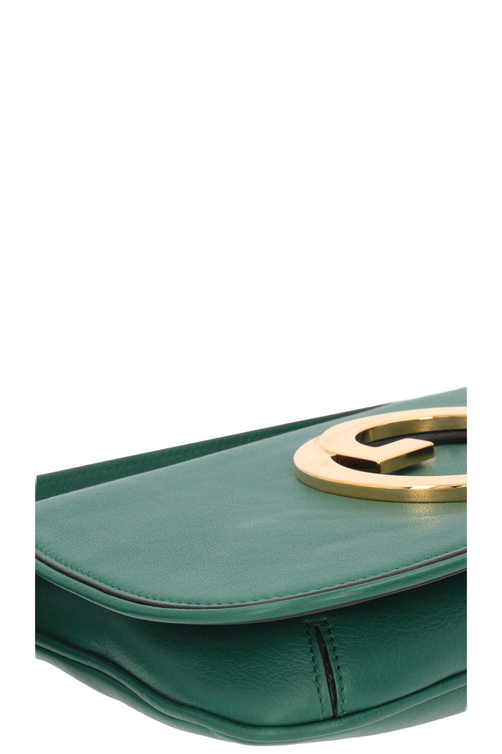 GUCCI Blondie Shoulder Bag Calfskin Green