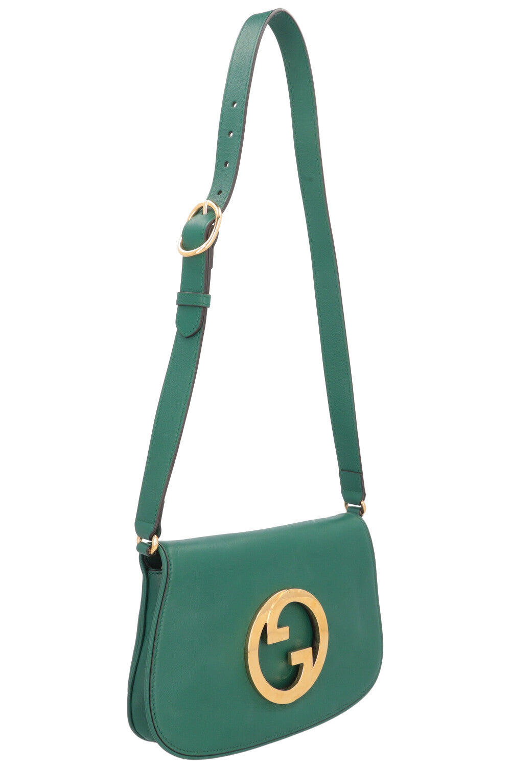 GUCCI Blondie Shoulder Bag Calfskin Green