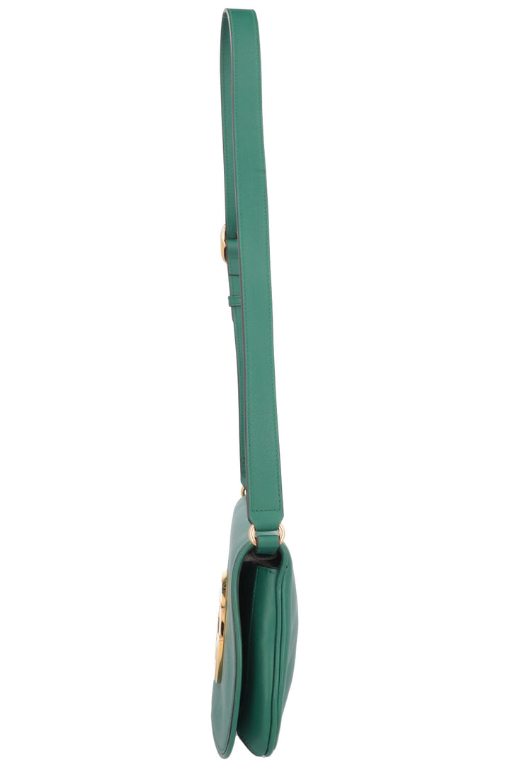 GUCCI Blondie Shoulder Bag Calfskin Green