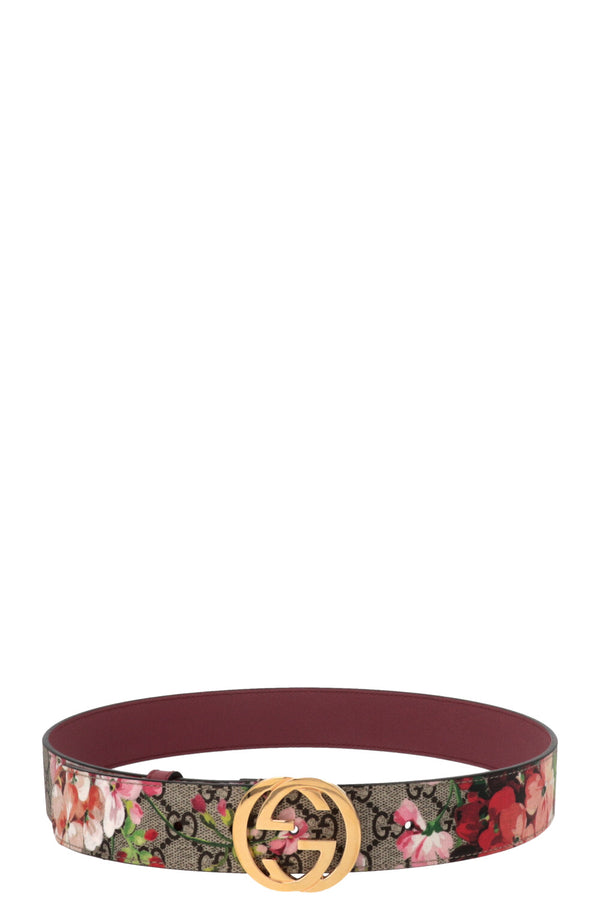 GUCCI Bloom Print GG Belt Multicolor
