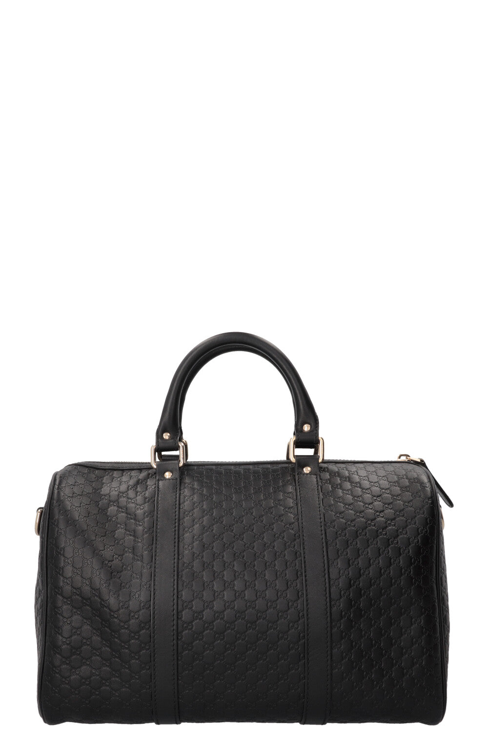 GUCCI Boston Bag Microguccissima Leather Black