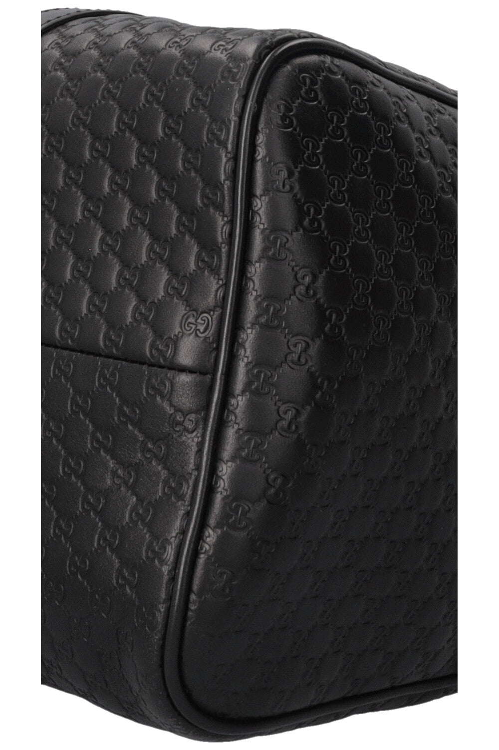 GUCCI Boston Bag Microguccissima Leather Black