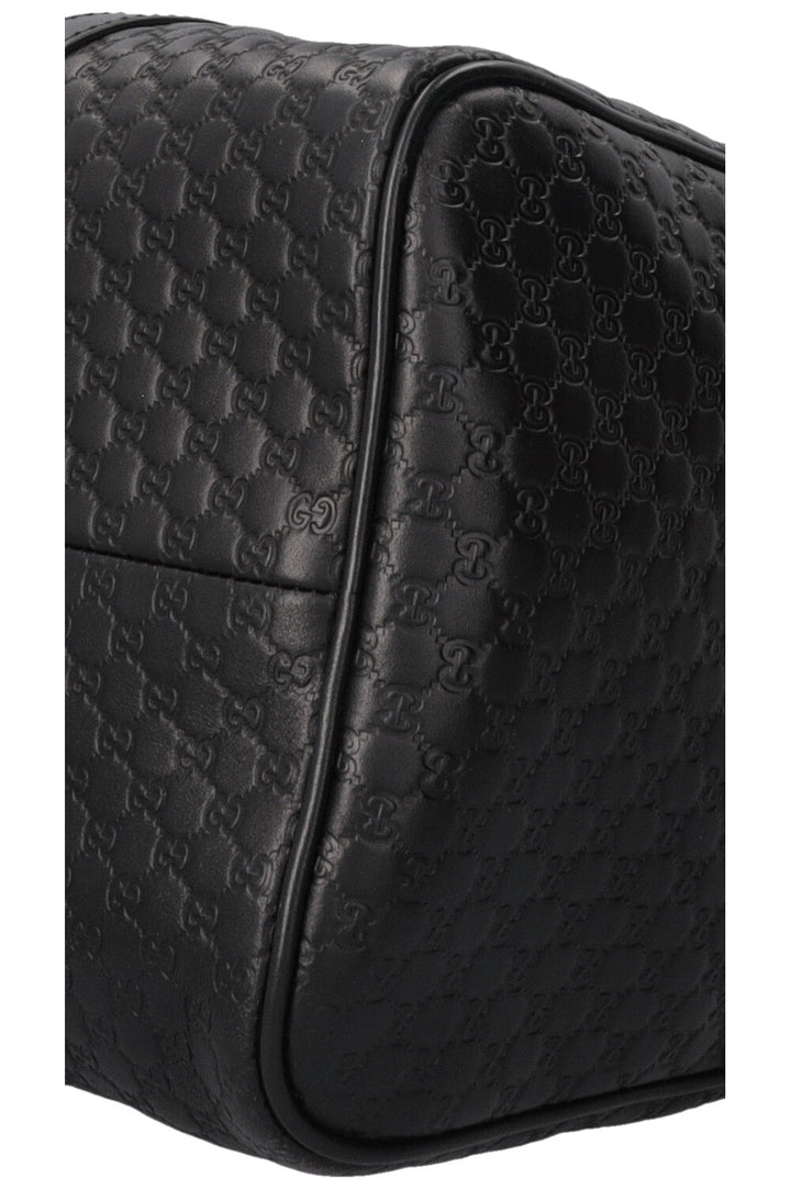 GUCCI Boston Bag Microguccissima Leather Black