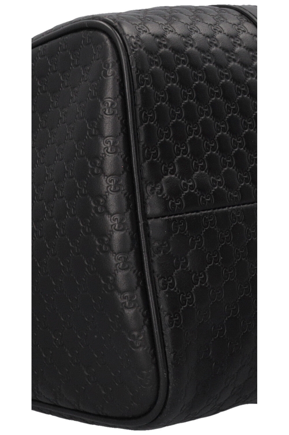 GUCCI Boston Bag Microguccissima Leather Black