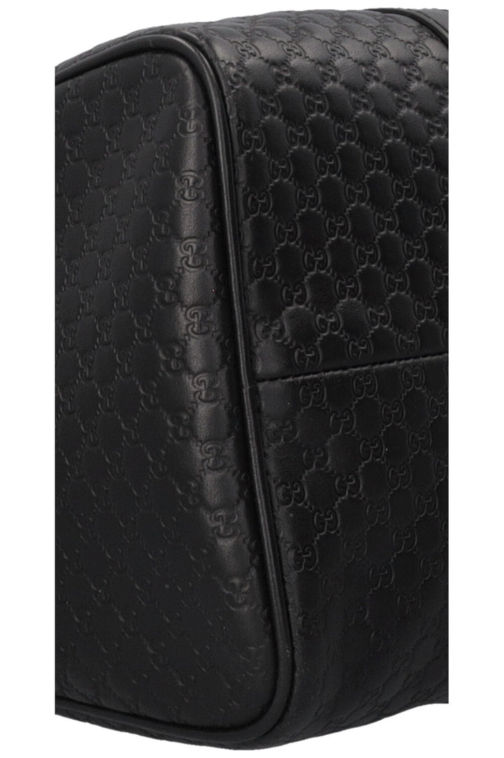 GUCCI Boston Bag Microguccissima Leather Black