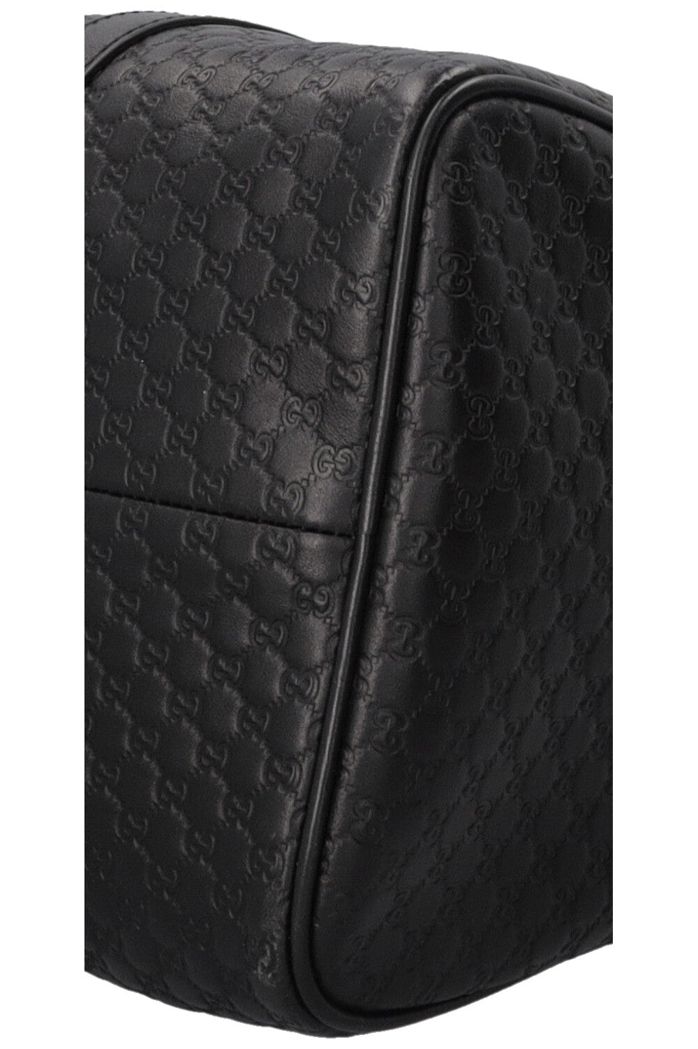GUCCI Boston Bag Microguccissima Leather Black