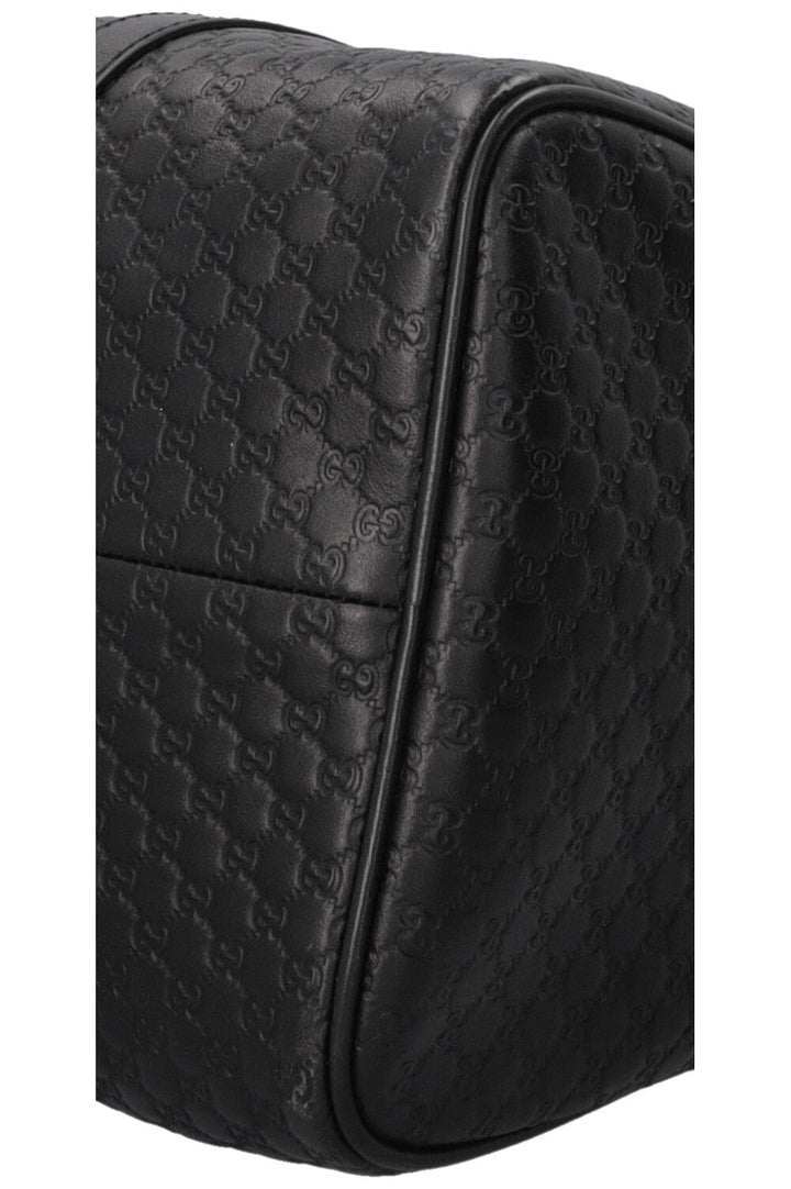 GUCCI Boston Bag Microguccissima Leather Black