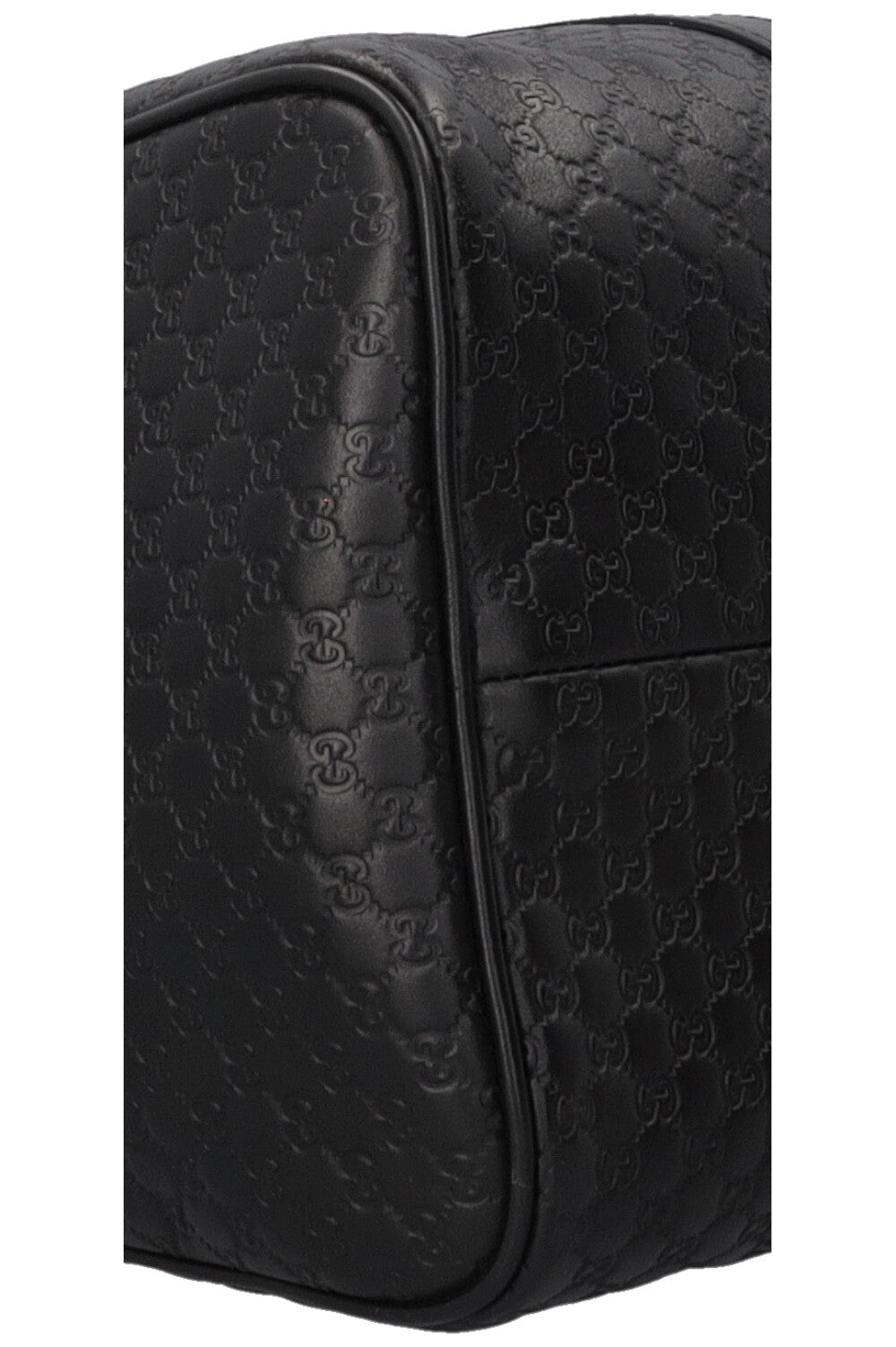 GUCCI Boston Bag Microguccissima Leather Black