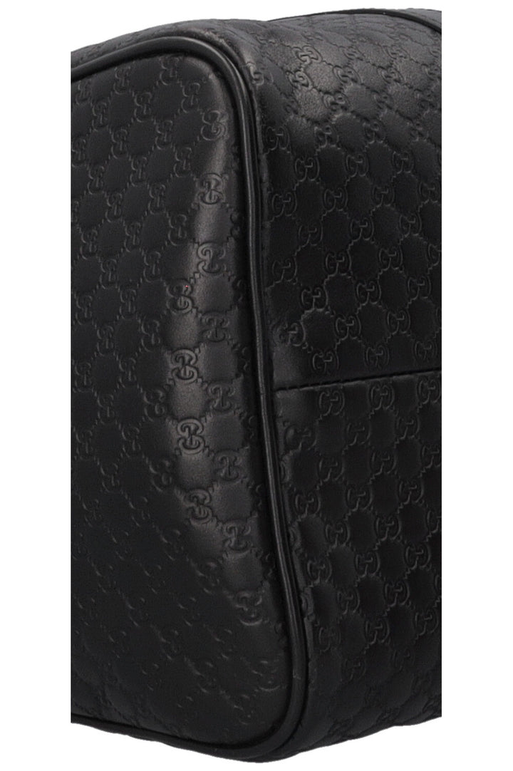 GUCCI Boston Bag Microguccissima Leather Black