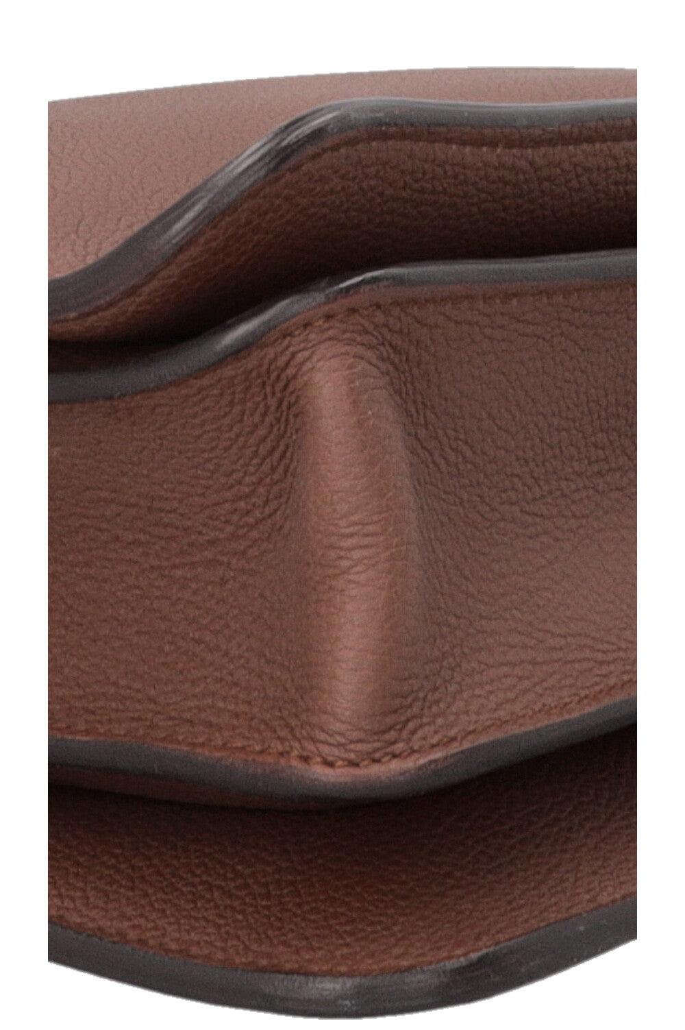 GUCCI Briefcase Piston Clasp Leather Brown