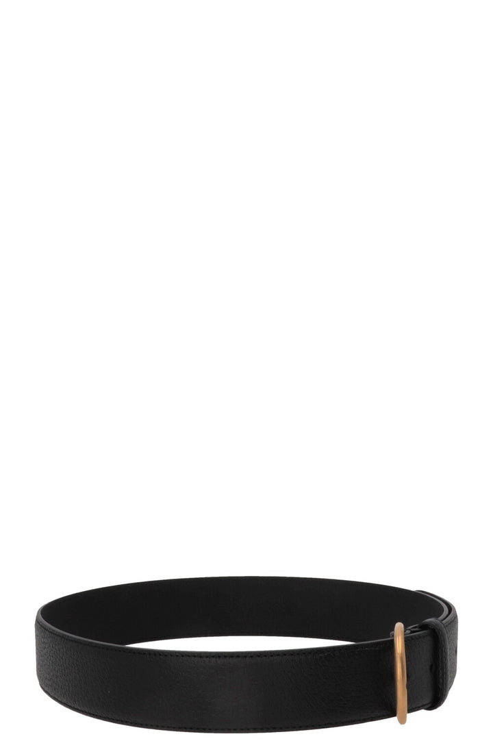 GUCCI Buckle Belt Leather Black