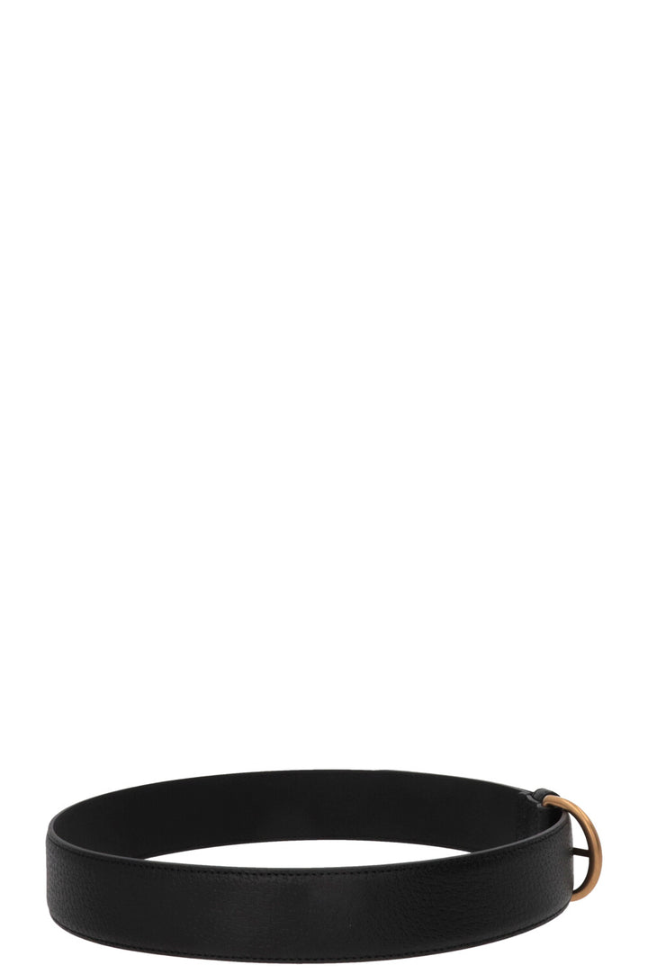 GUCCI Buckle Belt Leather Black