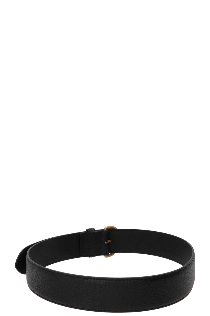 GUCCI Buckle Belt Leather Black