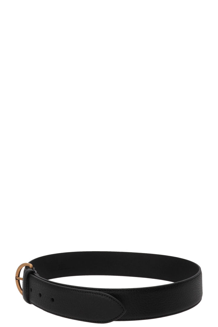 GUCCI Buckle Belt Leather Black
