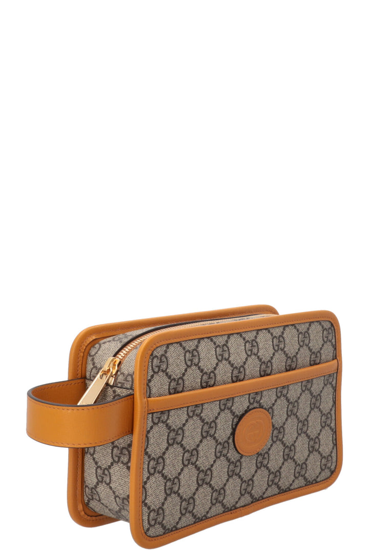 GUCCI Cosmetic Pouch Canvas GG Supreme