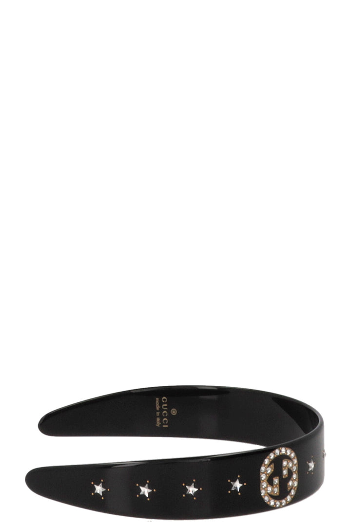 GUCCI Crystal Headband Black