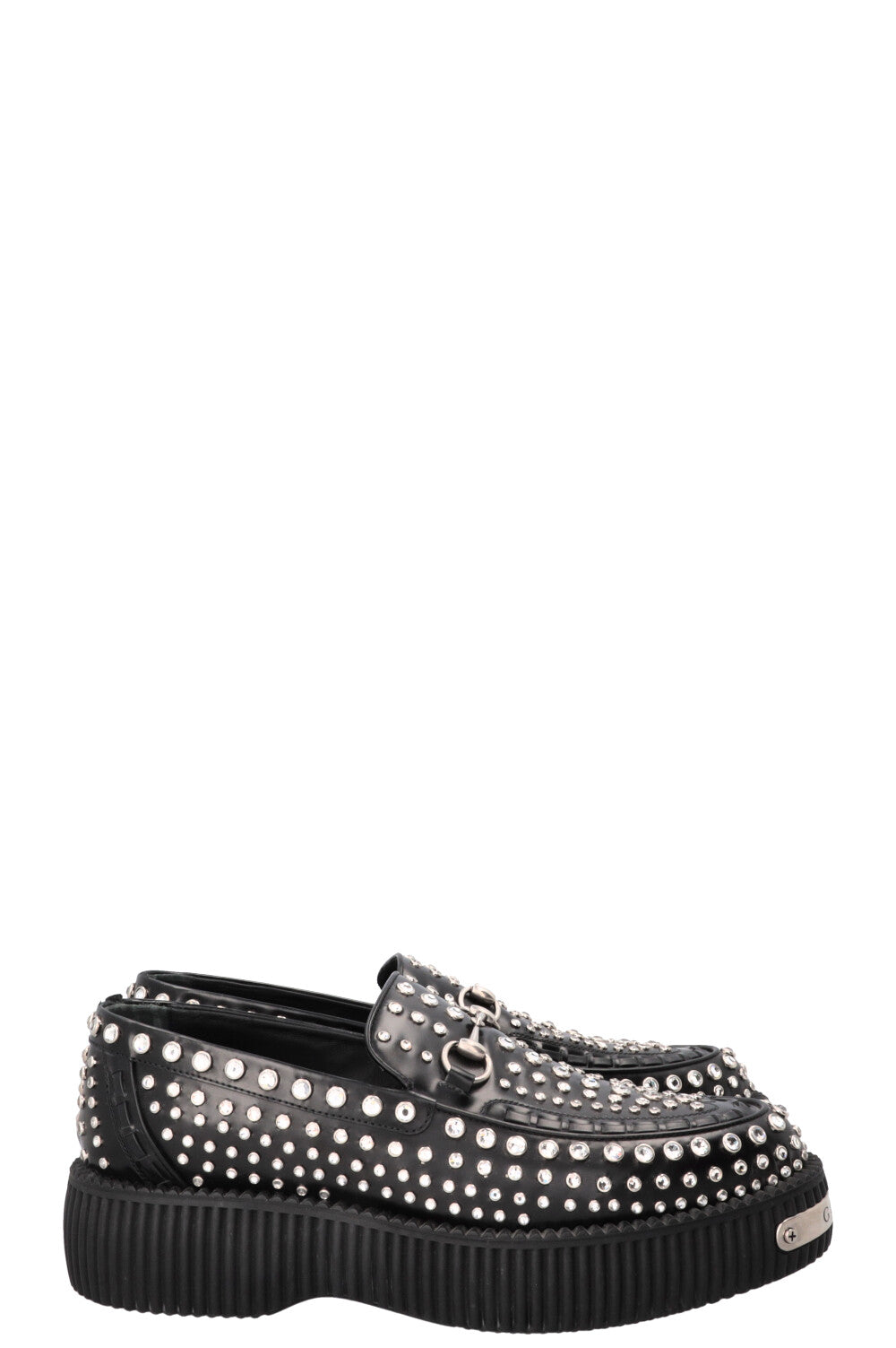 Mocassins à boucles Horsebit ornés GUCCI Creeper en cuir noir
