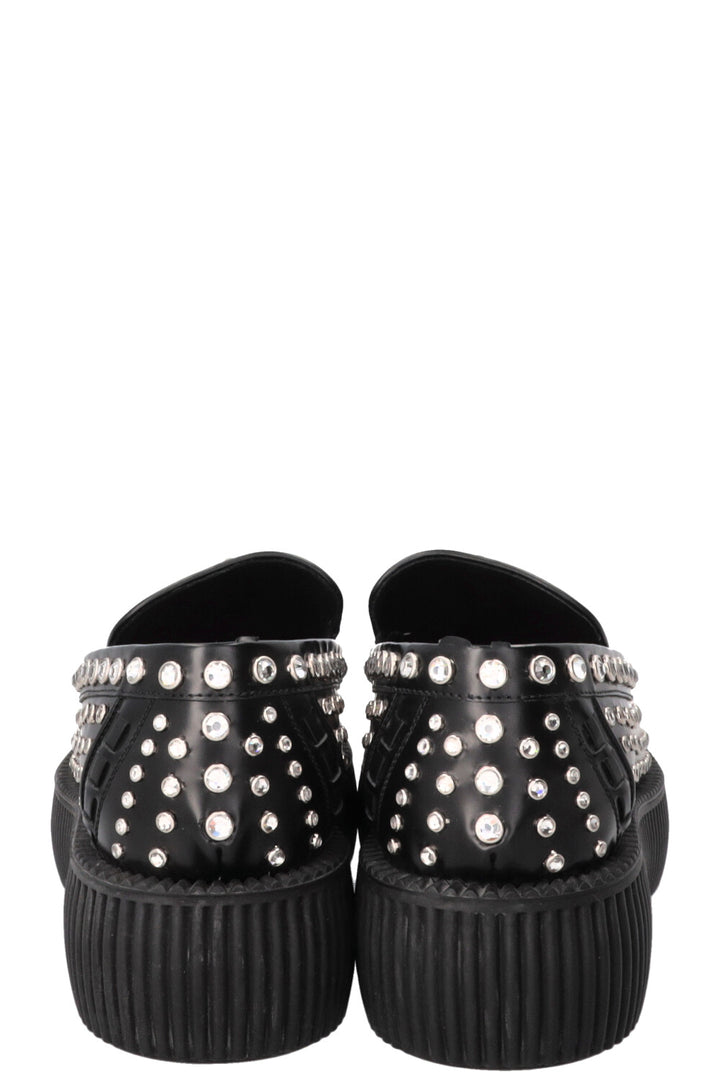 Mocassins à boucles Horsebit ornés GUCCI Creeper en cuir noir