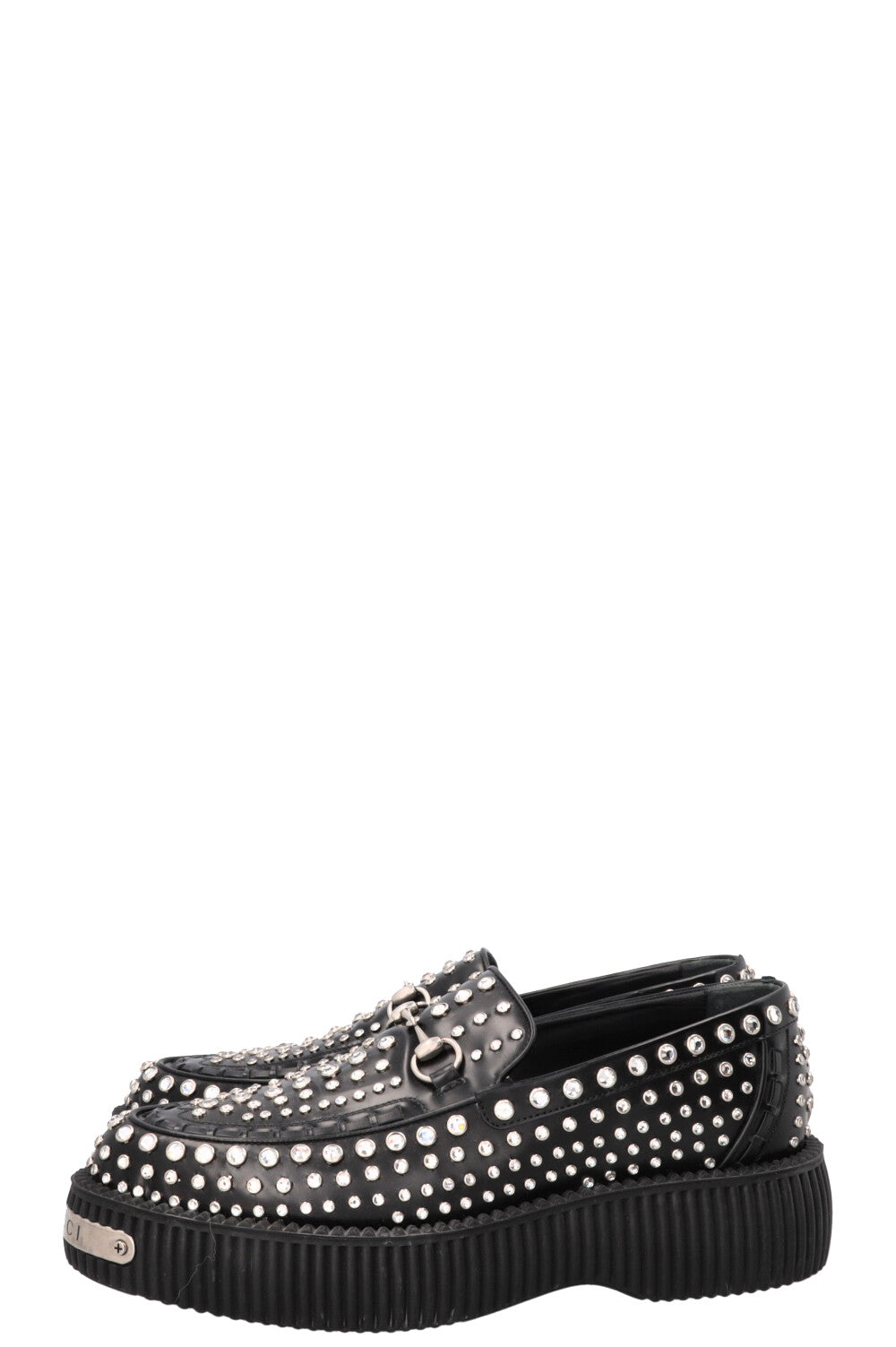 Mocassins à boucles Horsebit ornés GUCCI Creeper en cuir noir