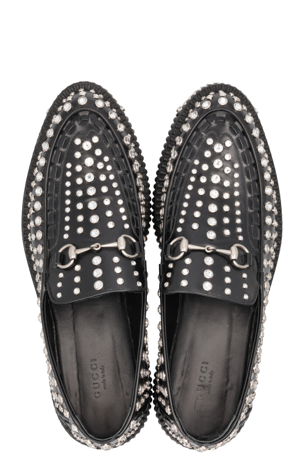 Mocassins à boucles Horsebit ornés GUCCI Creeper en cuir noir