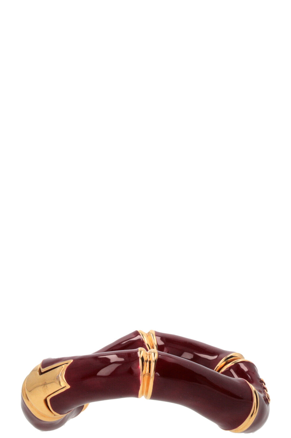 GUCCI Enamel Bamboo Bracelet Bordeaux