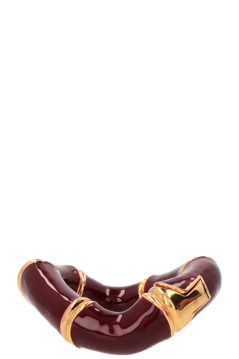 GUCCI Enamel Bamboo Bracelet Bordeaux
