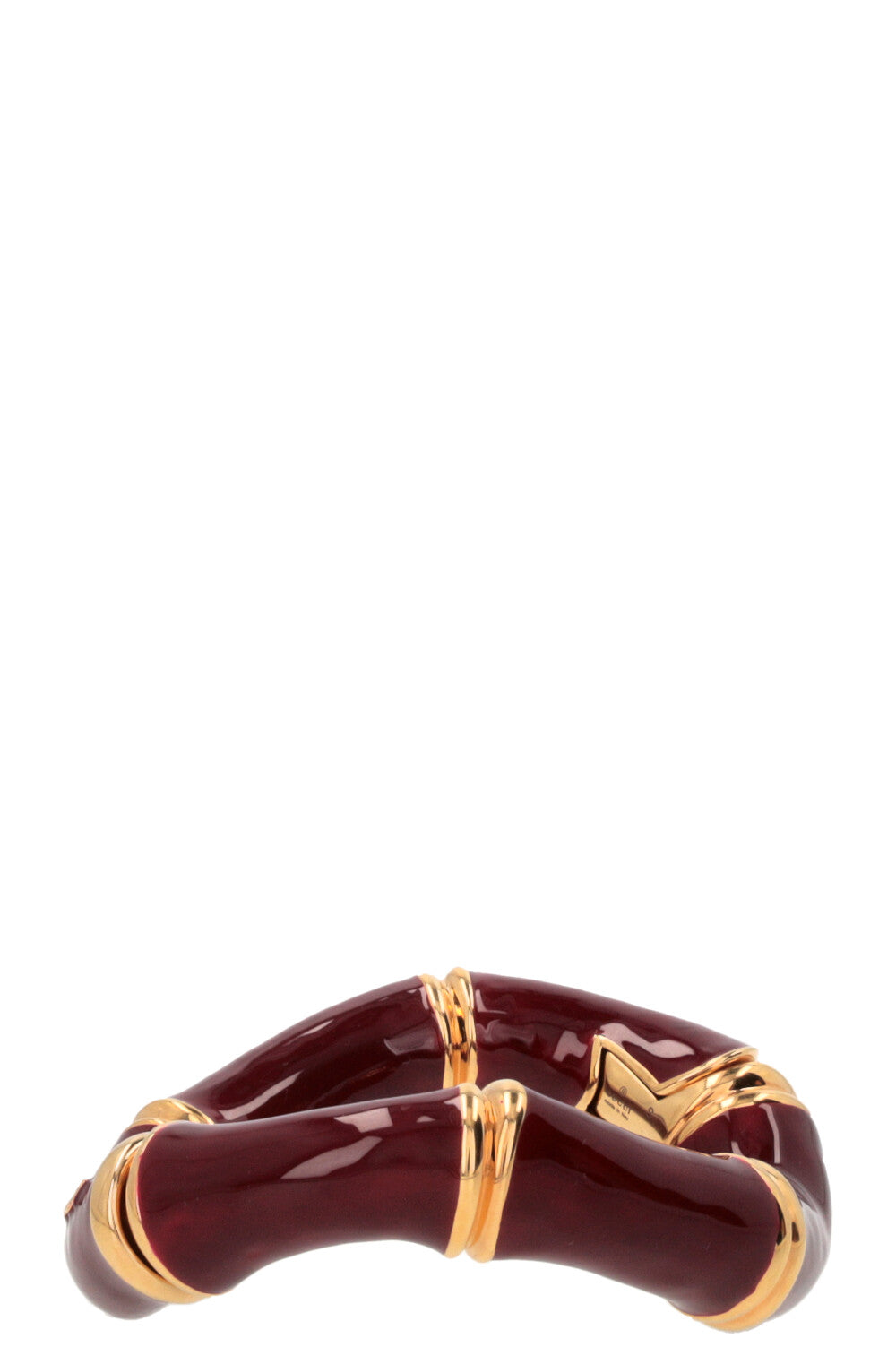 GUCCI Enamel Bamboo Bracelet Bordeaux