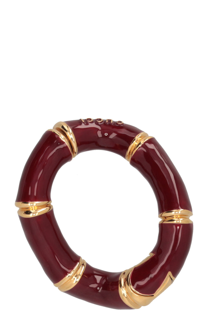 GUCCI Enamel Bamboo Bracelet Bordeaux