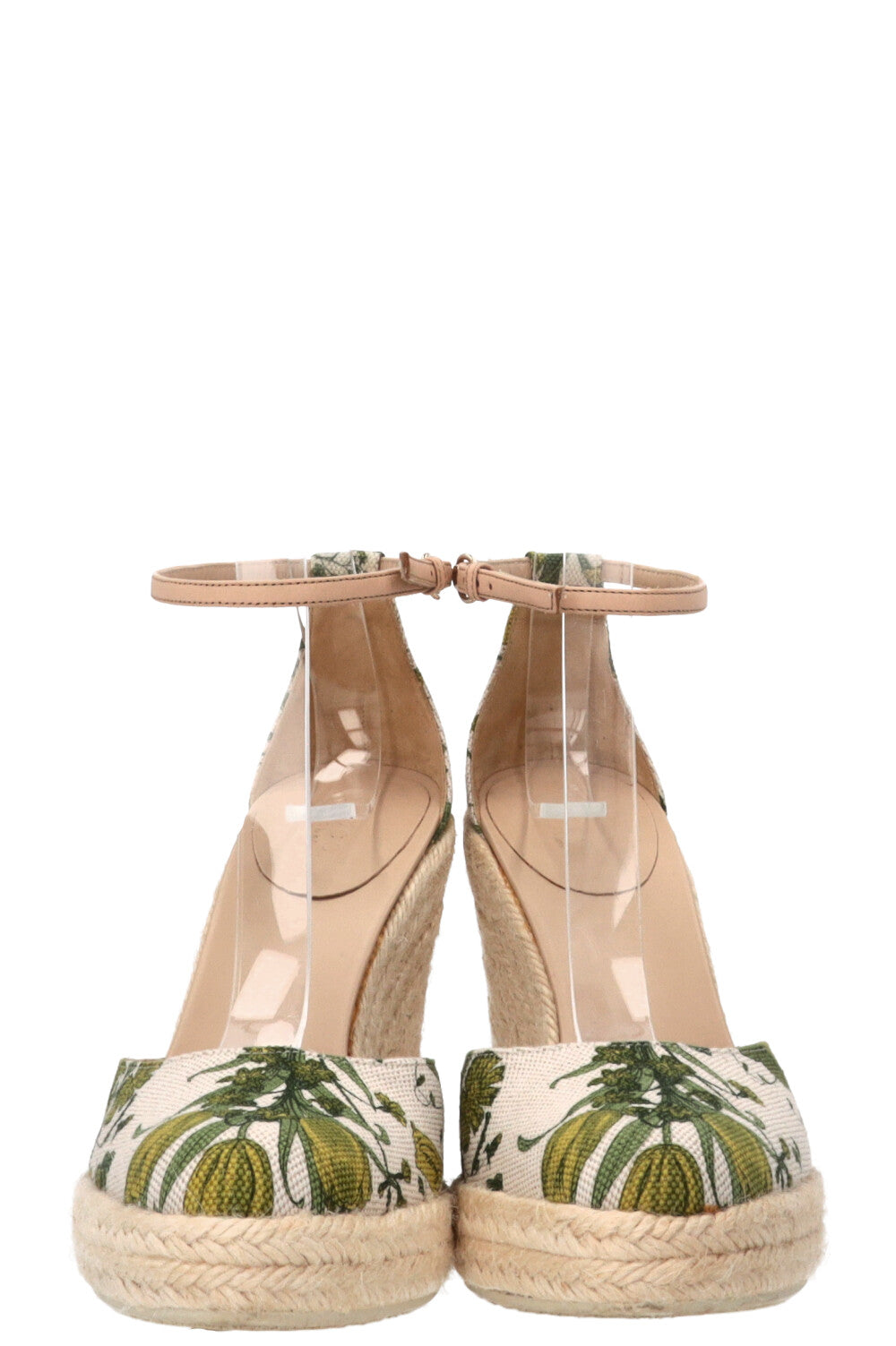 GUCCI Espadrilles compensées à imprimé floral vert