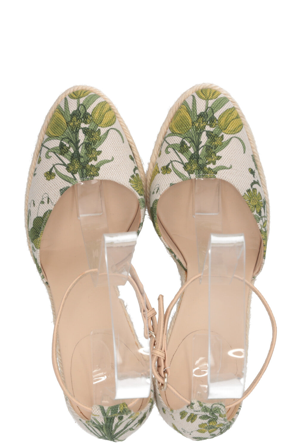 GUCCI Espadrilles compensées à imprimé floral vert