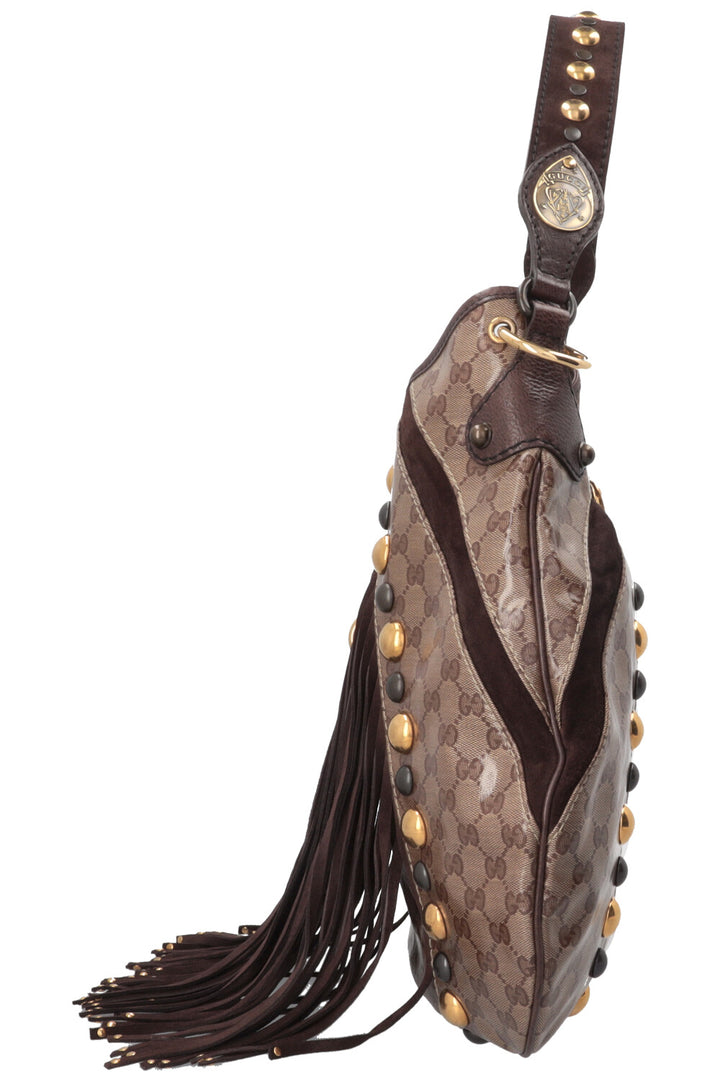 Sac hobo frangé GUCCI GG Babouska en toile